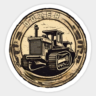 Vintage Dozer Sticker